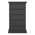 Paris Chest 5 Drawers in Matt Grey - image 2