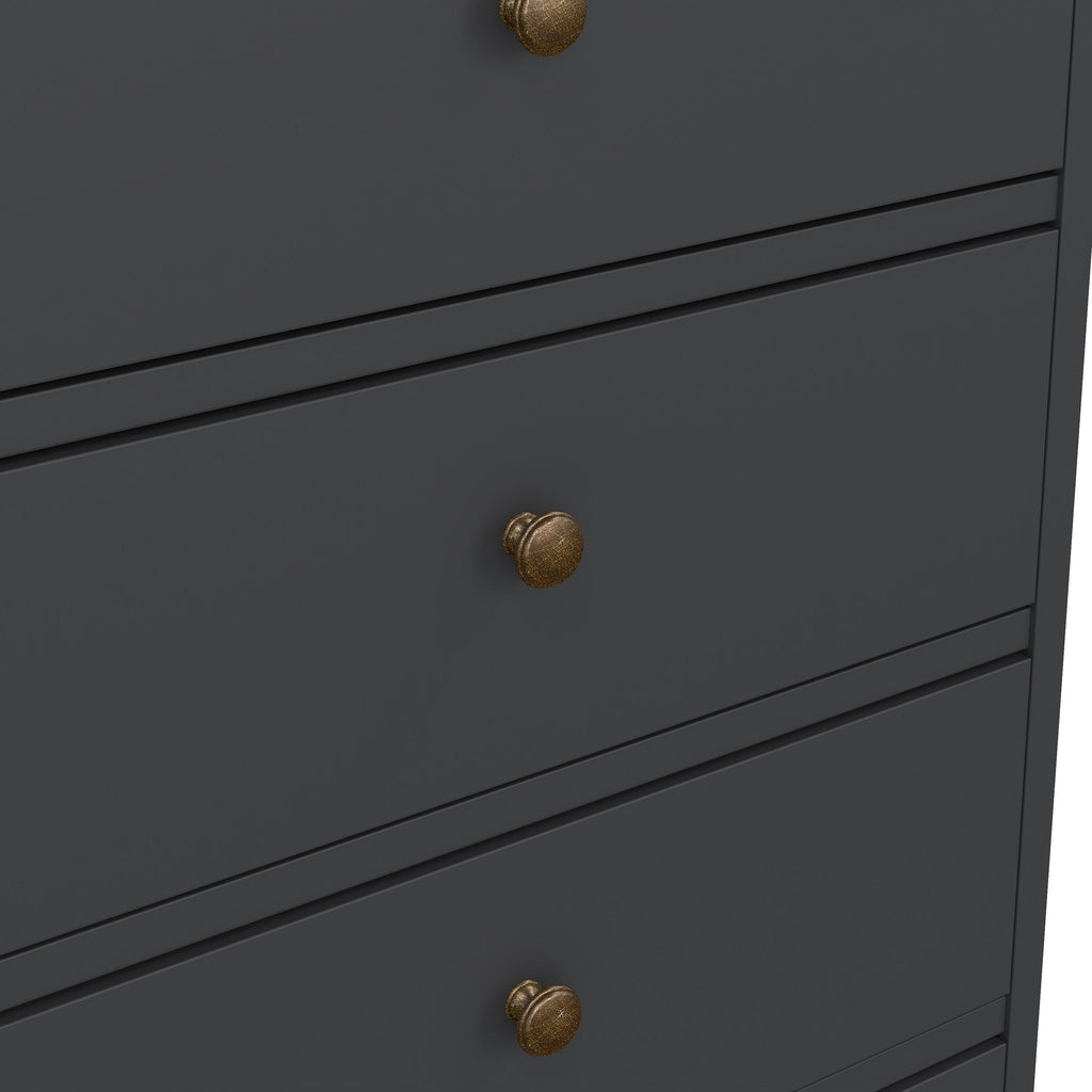 Paris Chest 5 Drawers in Matt Grey - image 9
