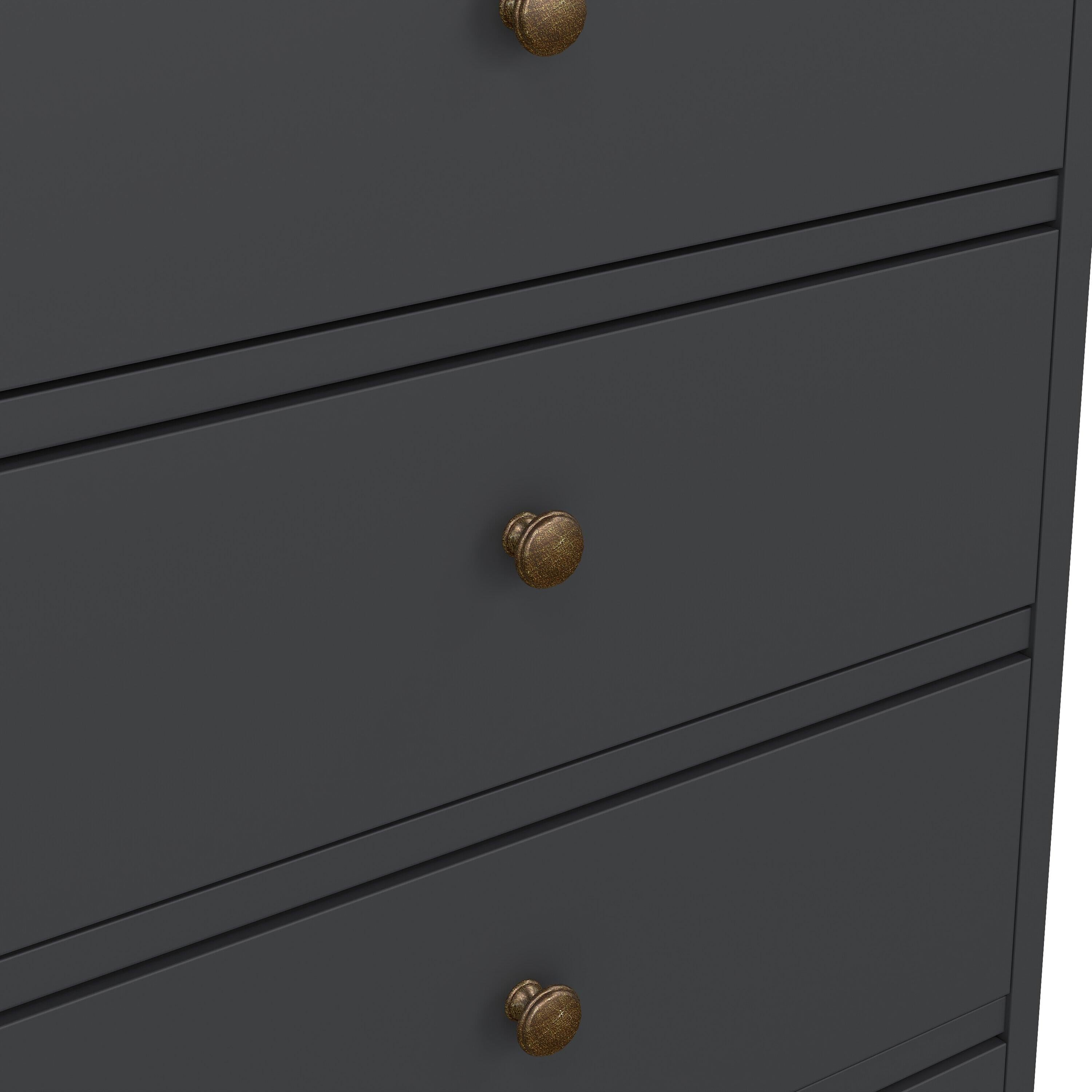 Paris Chest 5 Drawers in Matt Grey - image 9