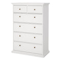 Paris Chest of 6 Drawers in White - image 3