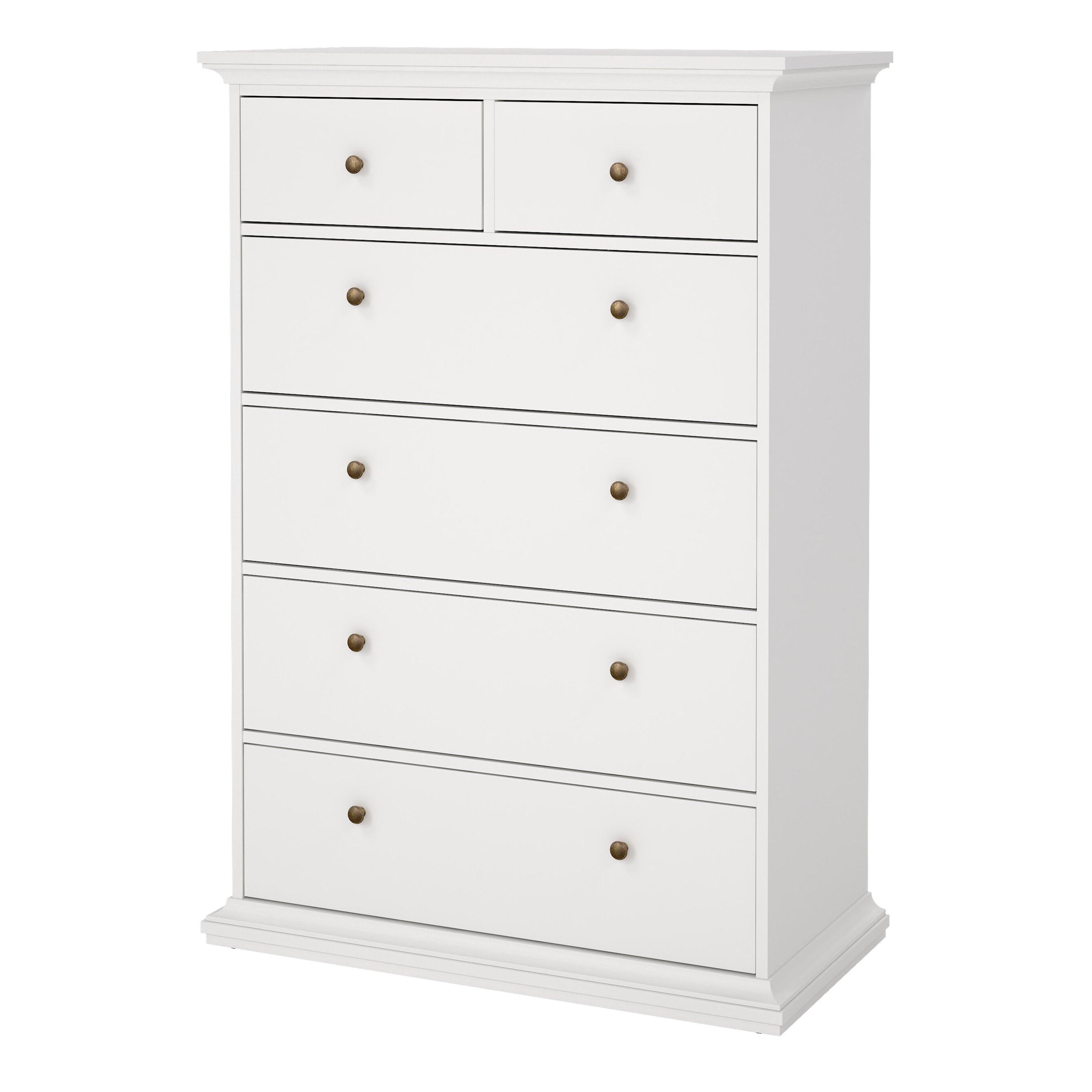 Paris Chest of 6 Drawers in White - image 3
