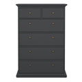 Paris Chest of 6 Drawers in Matt Grey - image 2