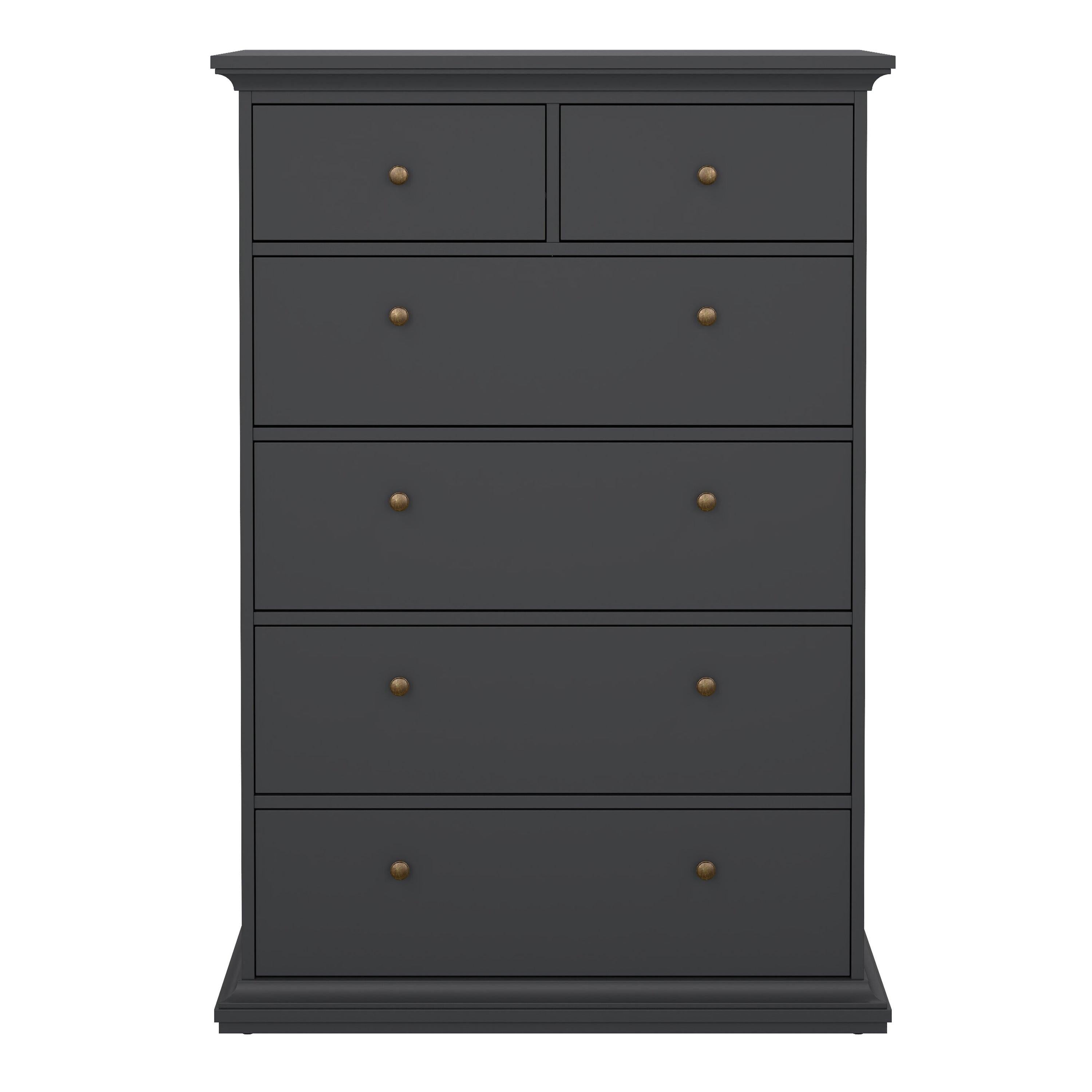 Paris Chest of 6 Drawers in Matt Grey - image 2