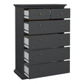 Paris Chest of 6 Drawers in Matt Grey - image 5