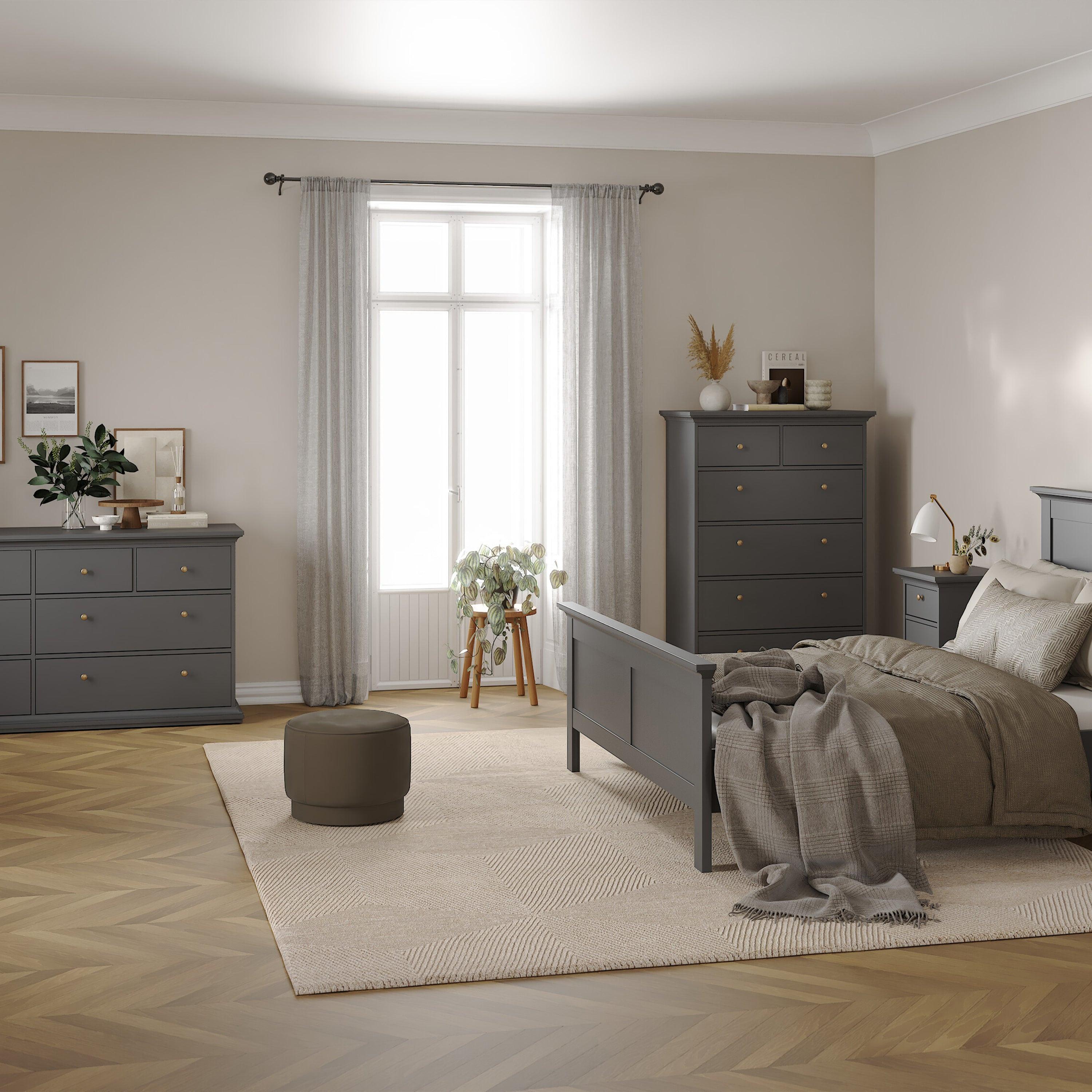 Paris Chest of 6 Drawers in Matt Grey - image 6