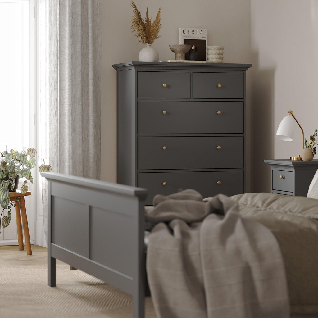 Paris Chest of 6 Drawers in Matt Grey - image 8
