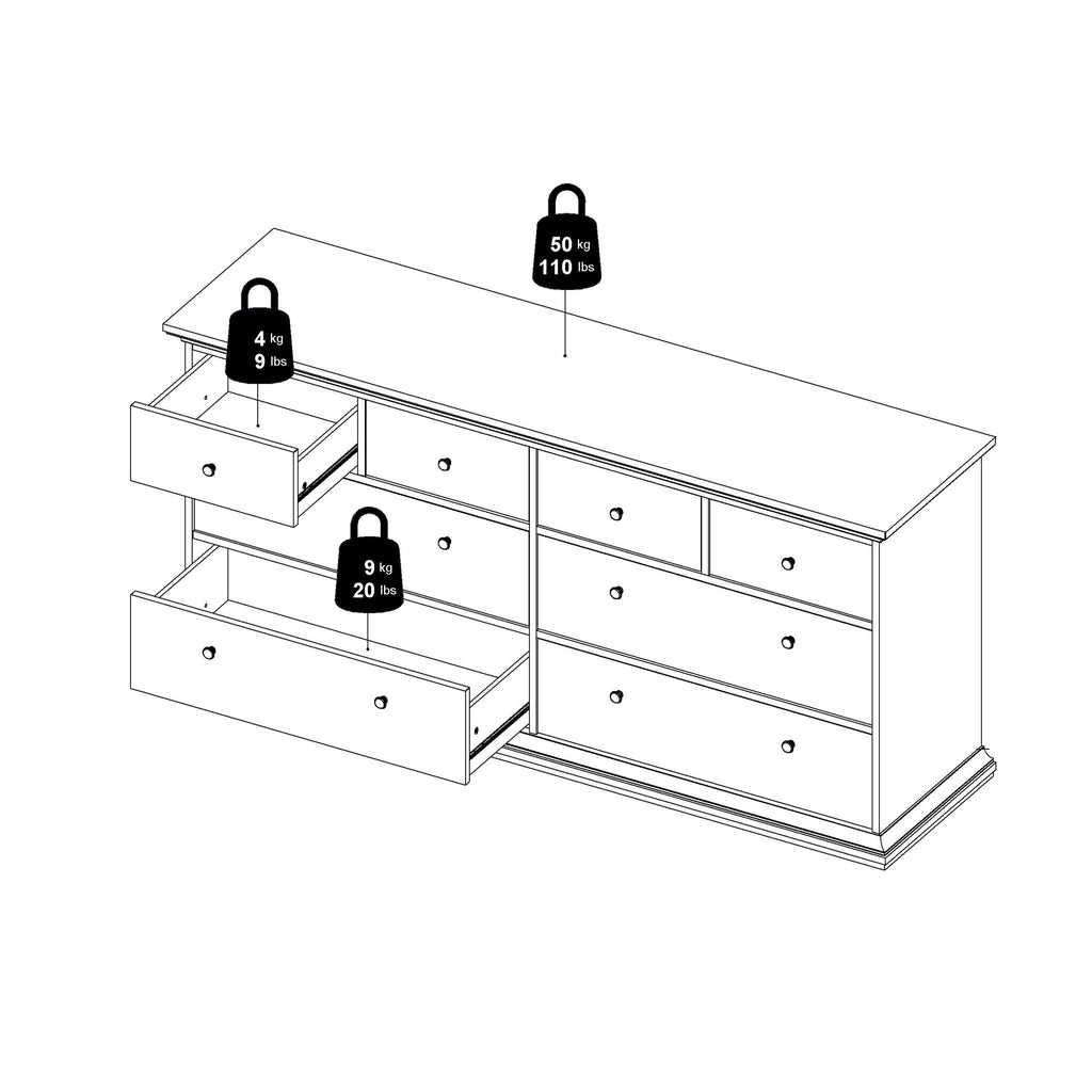Paris Nightstand 1 Door + 1 Drawer in White - image 14