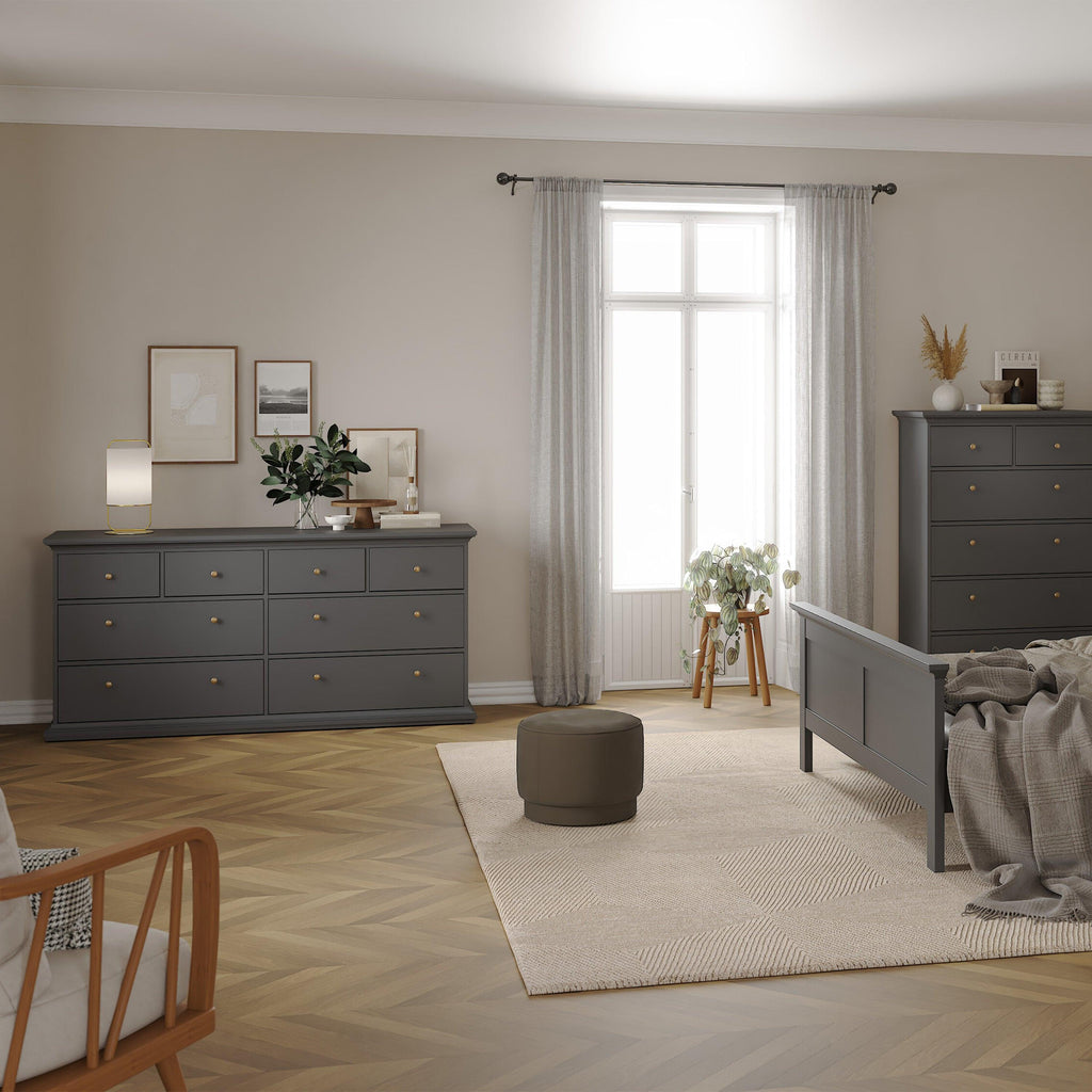 Paris Chest of 8 Drawers in Matt Grey - image 6