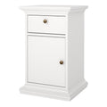 Paris Nightstand 1 Door + 1 Drawer in White - image 3