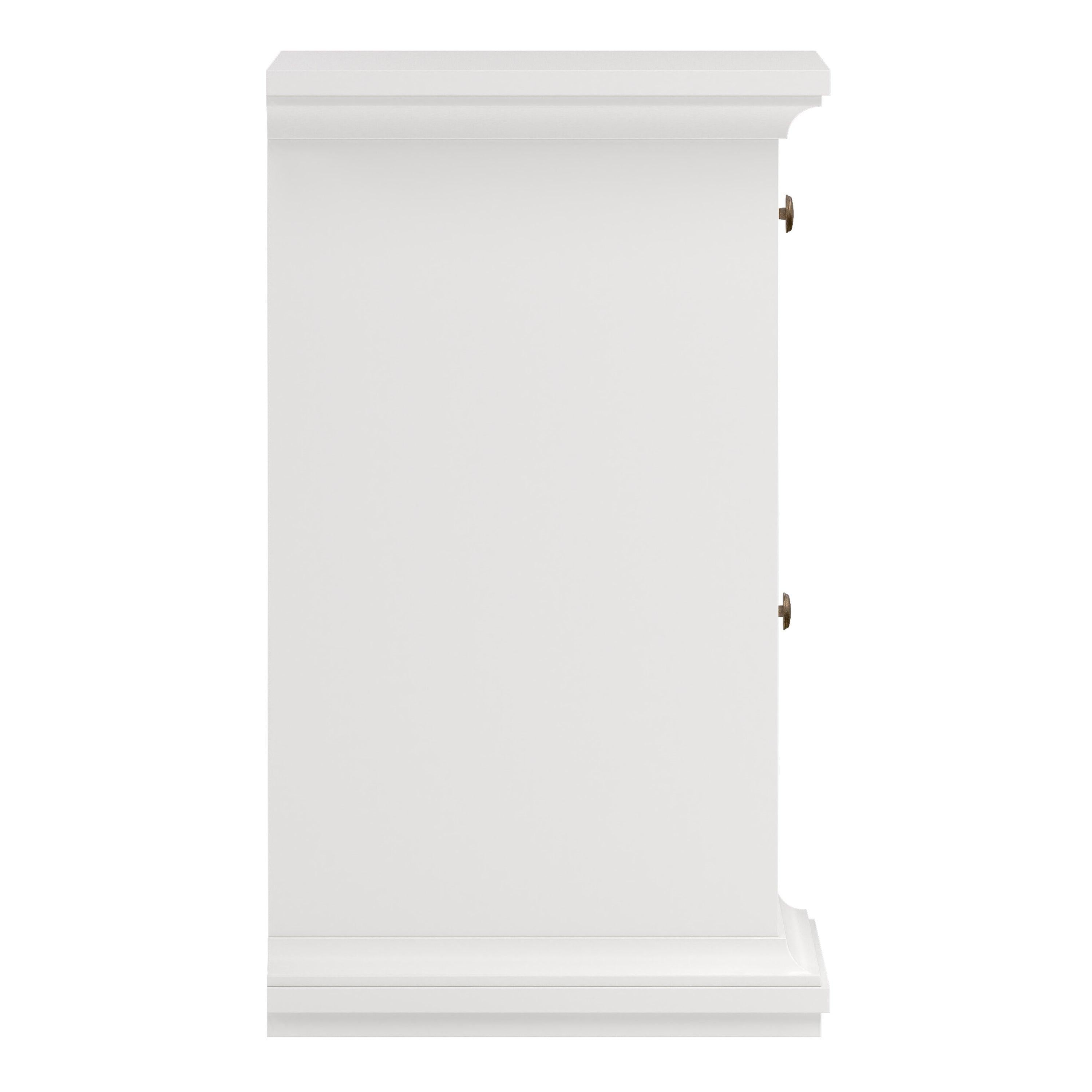 Paris Nightstand 1 Door + 1 Drawer in White - image 4