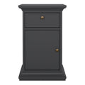 Paris Nightstand 1 Door + 1 Drawer in Matt Grey - image 2