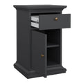 Paris Nightstand 1 Door + 1 Drawer in Matt Grey - image 5