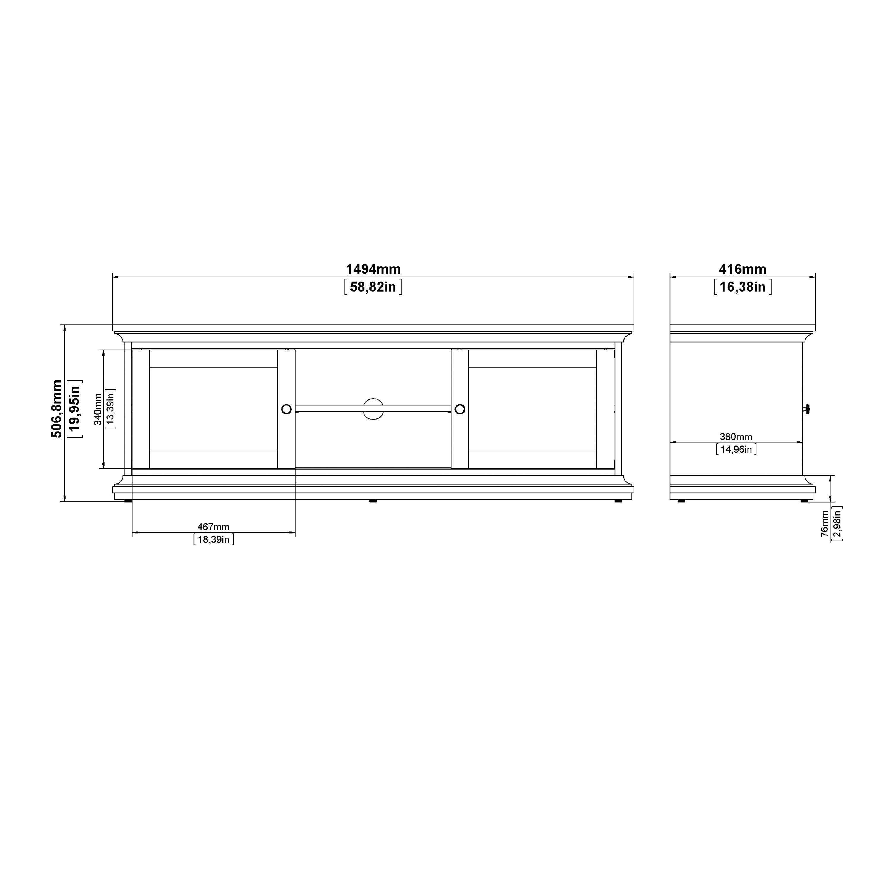 Paris China cabinet in Matt Grey - image 10
