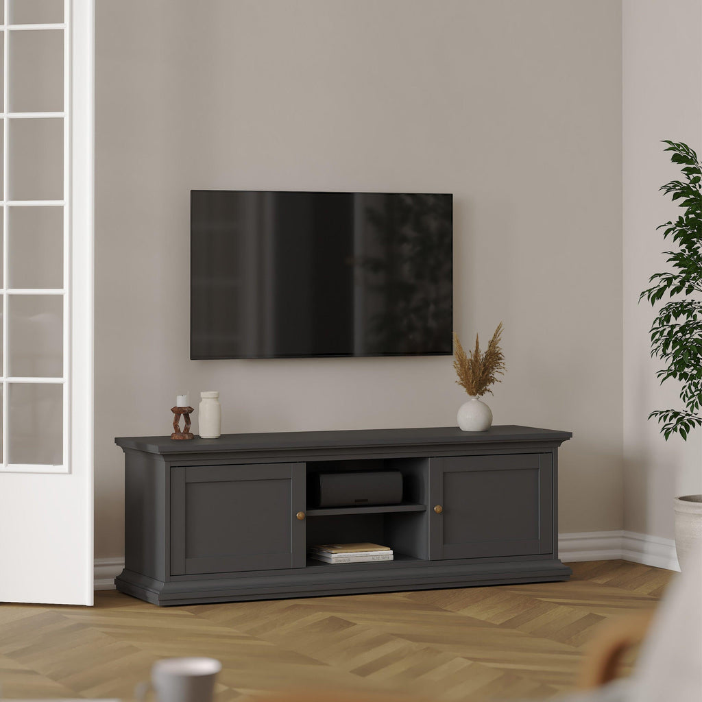 Paris TV-unit 2 frame Doors in Matt Grey - image 7