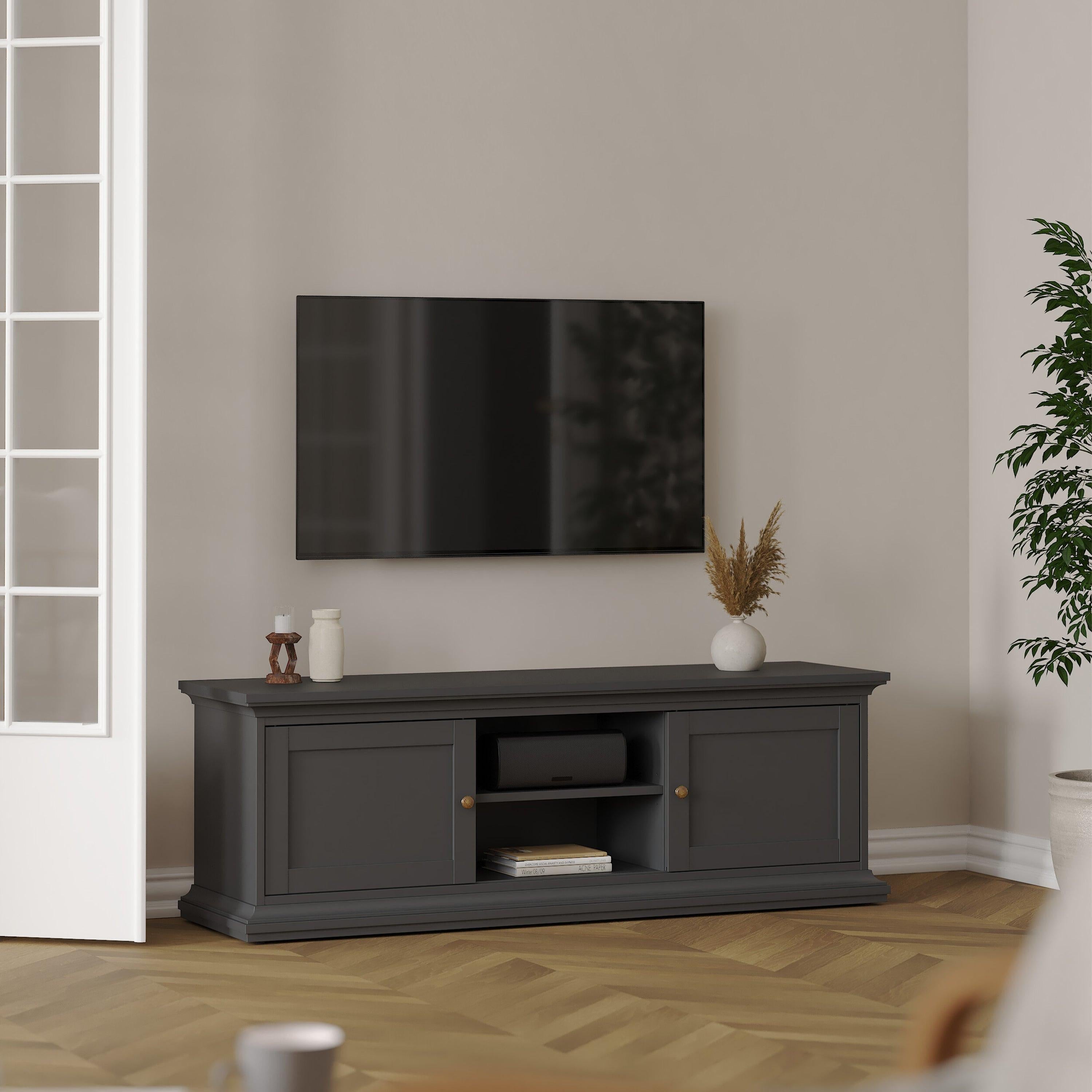 Paris TV-unit 2 frame Doors in Matt Grey - image 7
