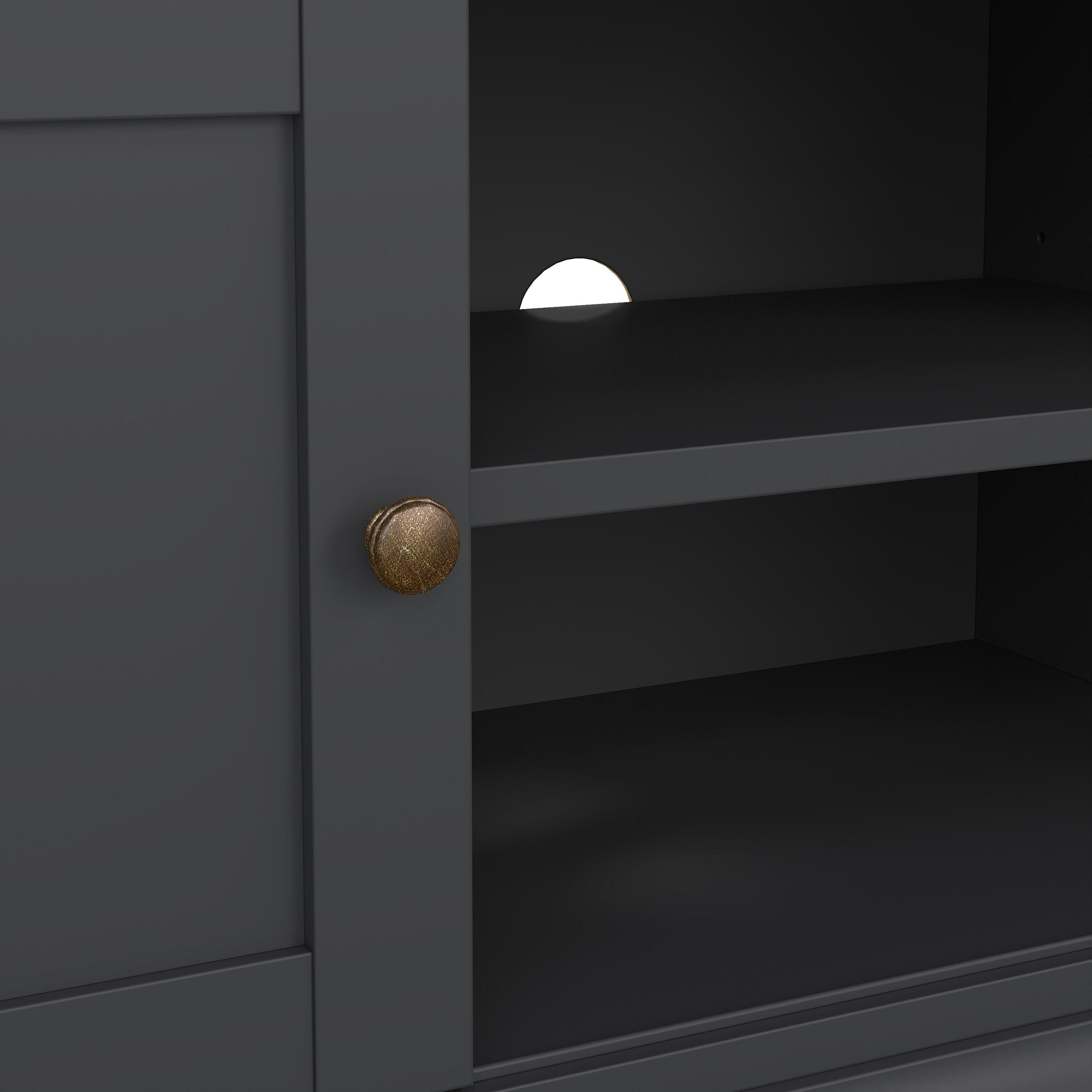 Paris TV-unit 2 frame Doors in Matt Grey - image 8
