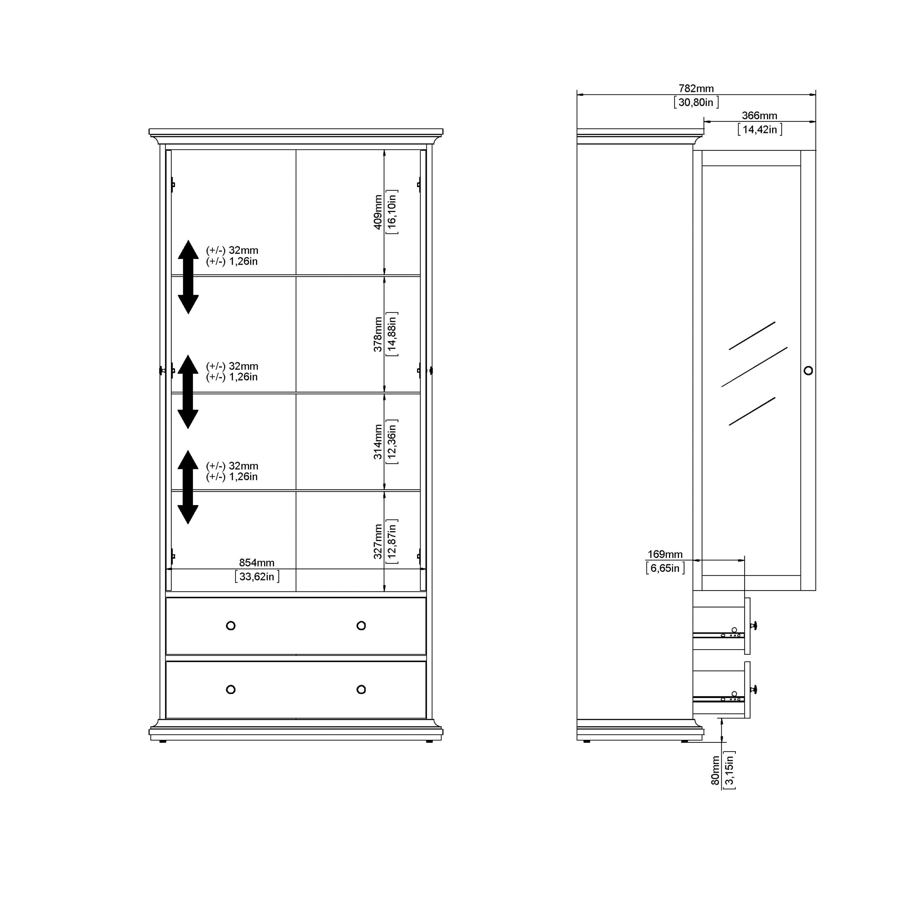 Paris Tall Bookcase in White - image 11