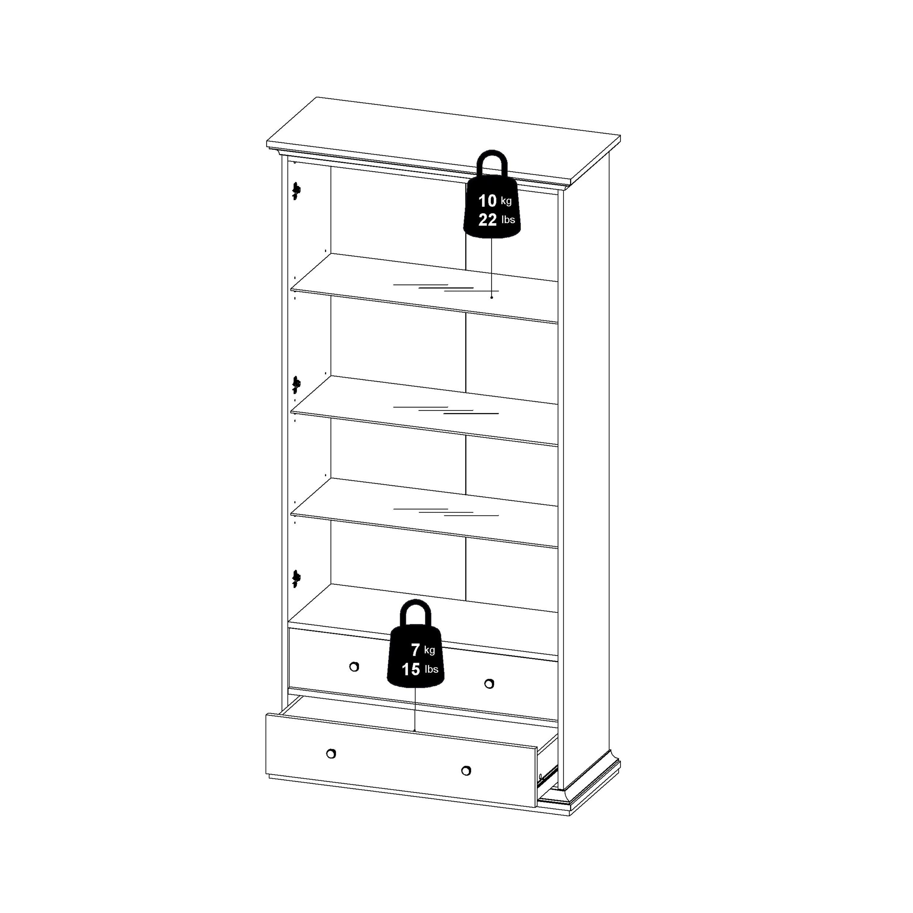 Paris Tall Bookcase in White - image 12