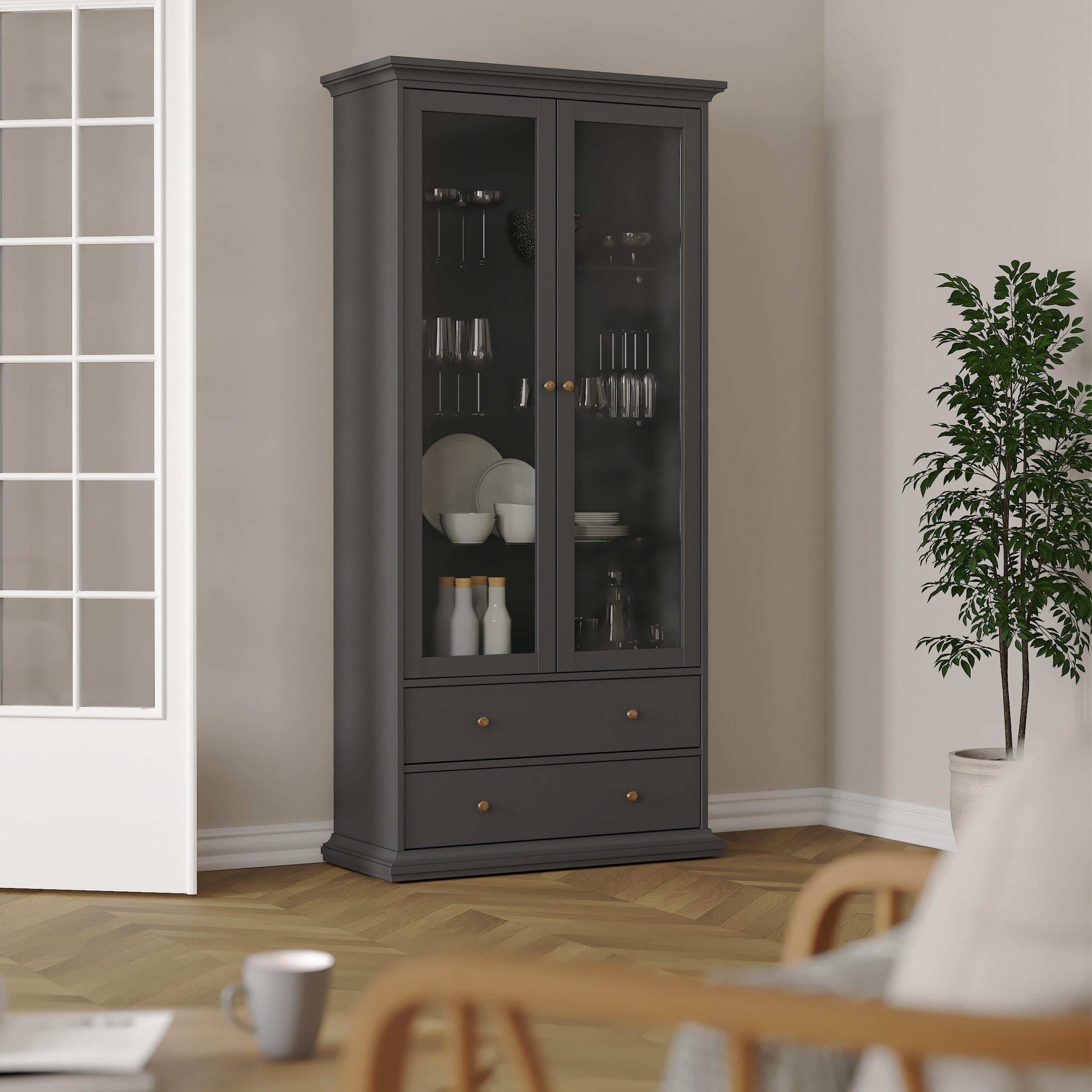 Paris China cabinet in Matt Grey - image 7