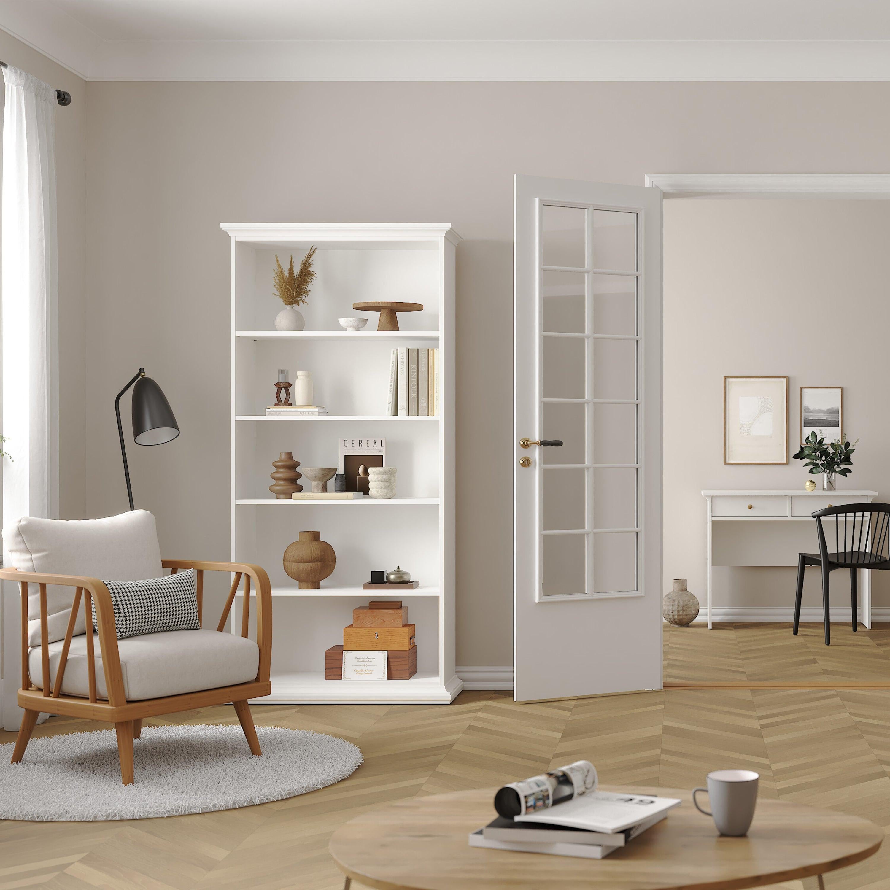 Paris Tall Bookcase in White - image 5