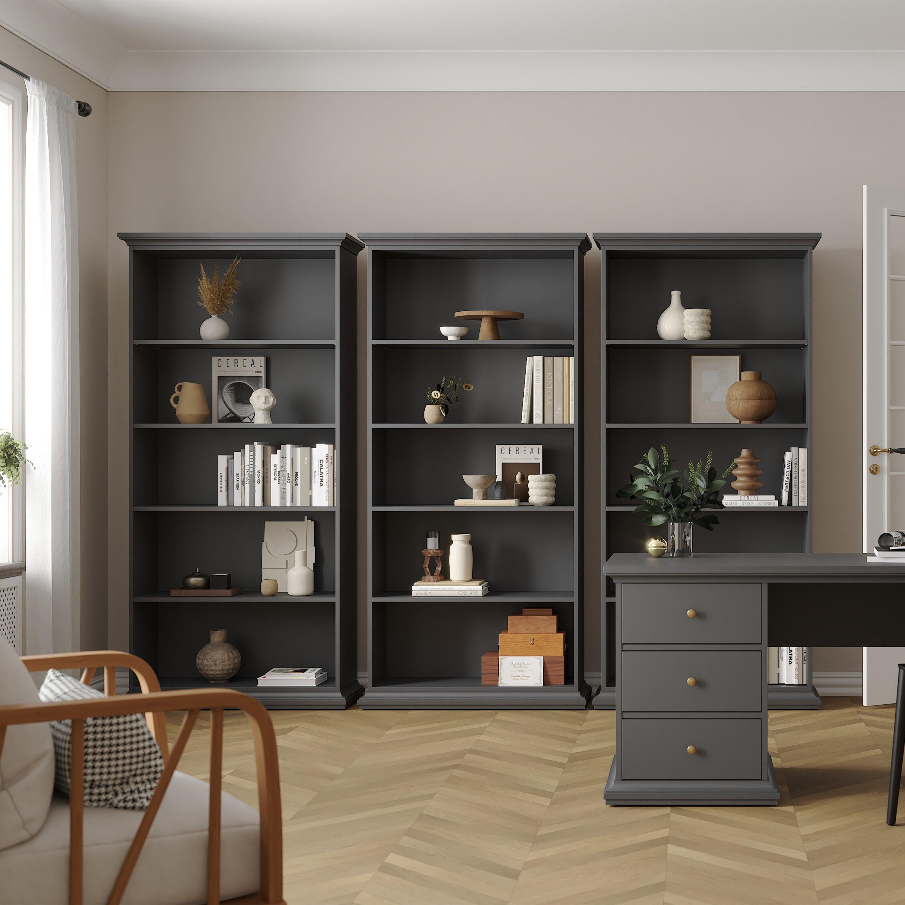 Paris Tall Bookcase in Matt Grey - image 5