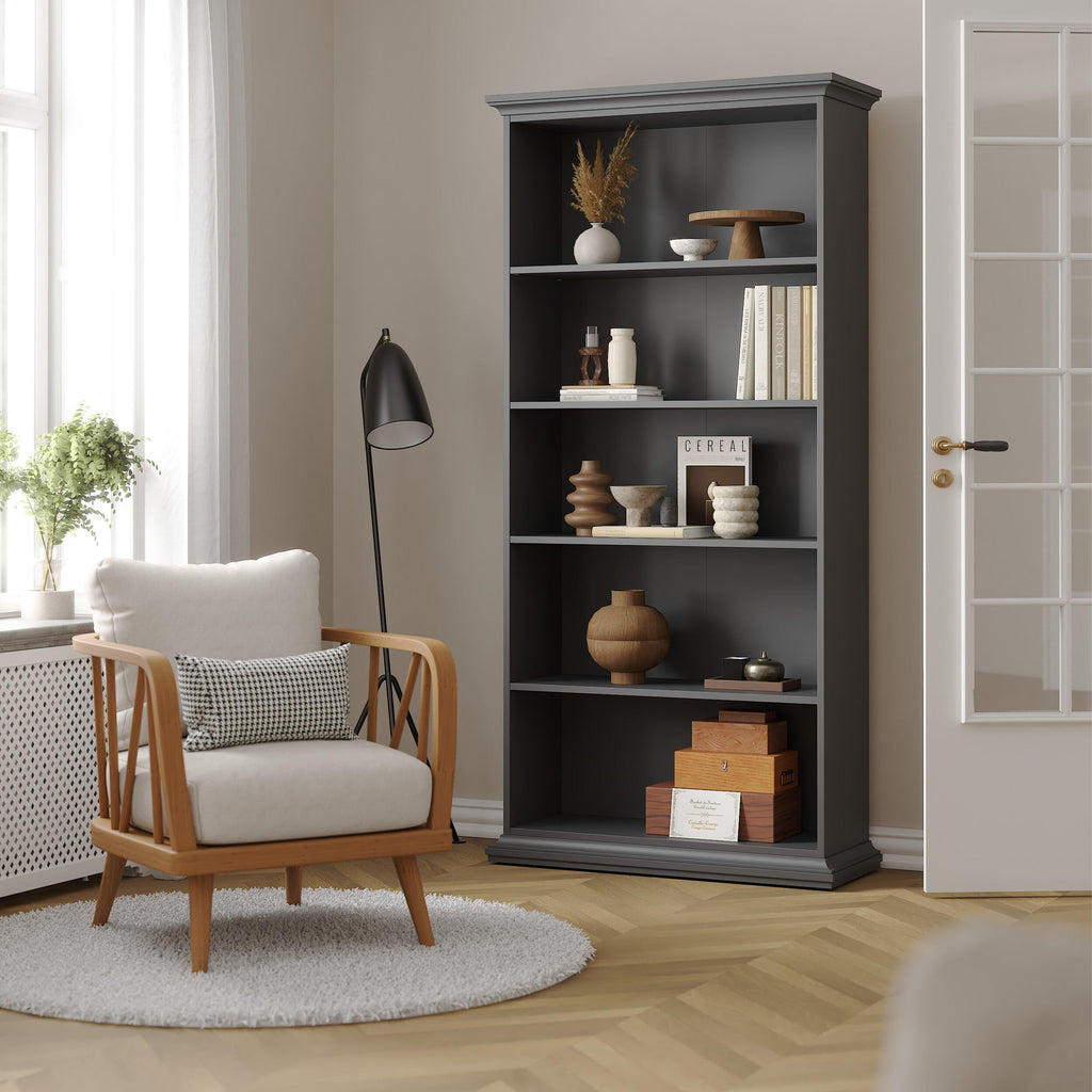 Paris Tall Bookcase in Matt Grey - image 7