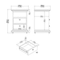 Paris Package - Bedside 2 Drawers + Chest of 4 Drawers + Wardrobe with 2 Doors Matt Grey - image 5
