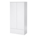 Naia Wardrobe with 2 Doors 1 Drawer in White High Gloss - image 3