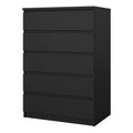 Naia Chest of 5 Drawers in Black Matt - image 3