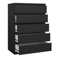 Naia Chest of 5 Drawers in Black Matt - image 4
