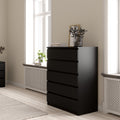 Naia Chest of 5 Drawers in Black Matt - image 5