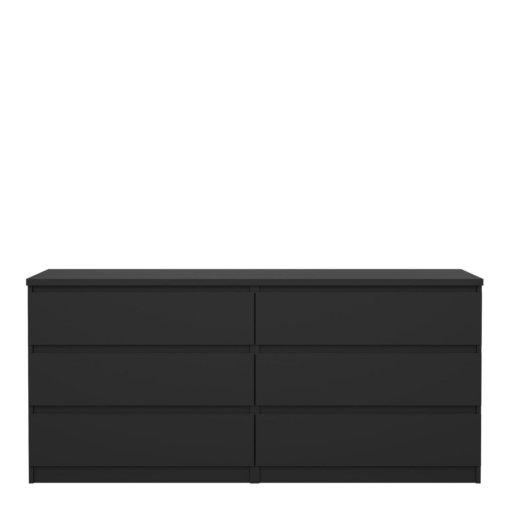 Naia Wide Chest of 6 Drawers (3+3) in Black Matt - image 2