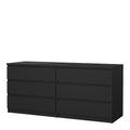 Naia Wide Chest of 6 Drawers (3+3) in Black Matt - image 3