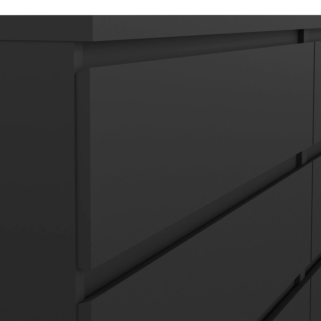 Naia Wide Chest of 6 Drawers (3+3) in Black Matt - image 8