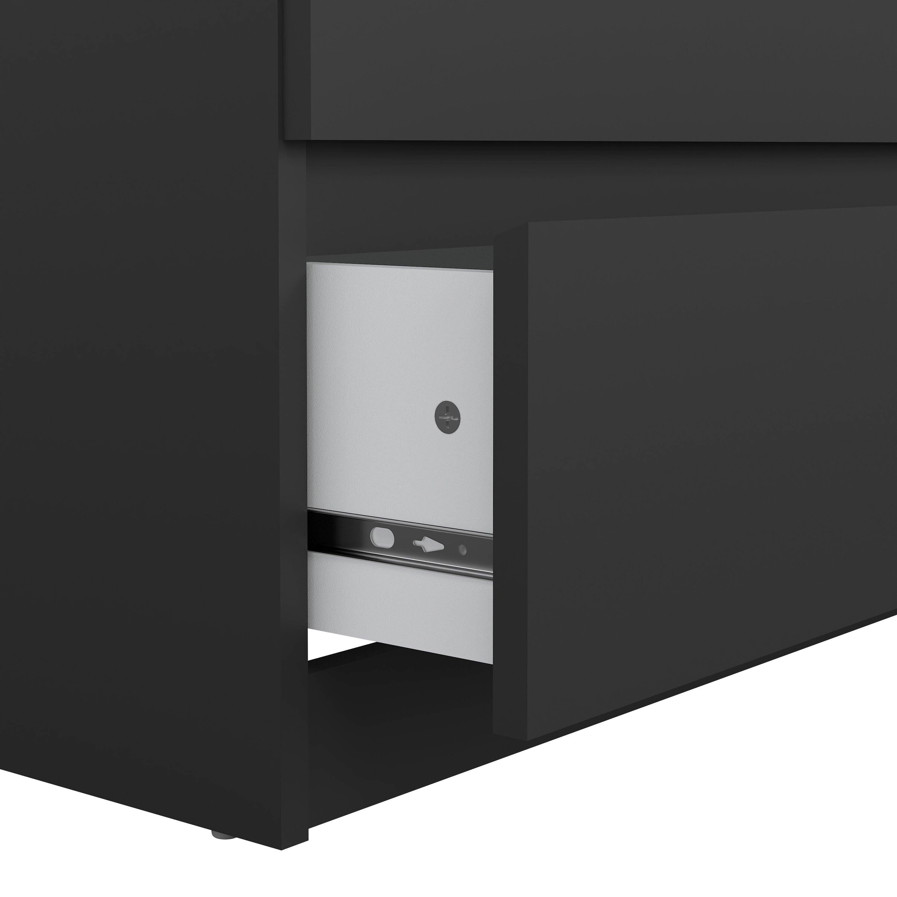 Naia Wide Chest of 6 Drawers (3+3) in Black Matt - image 9