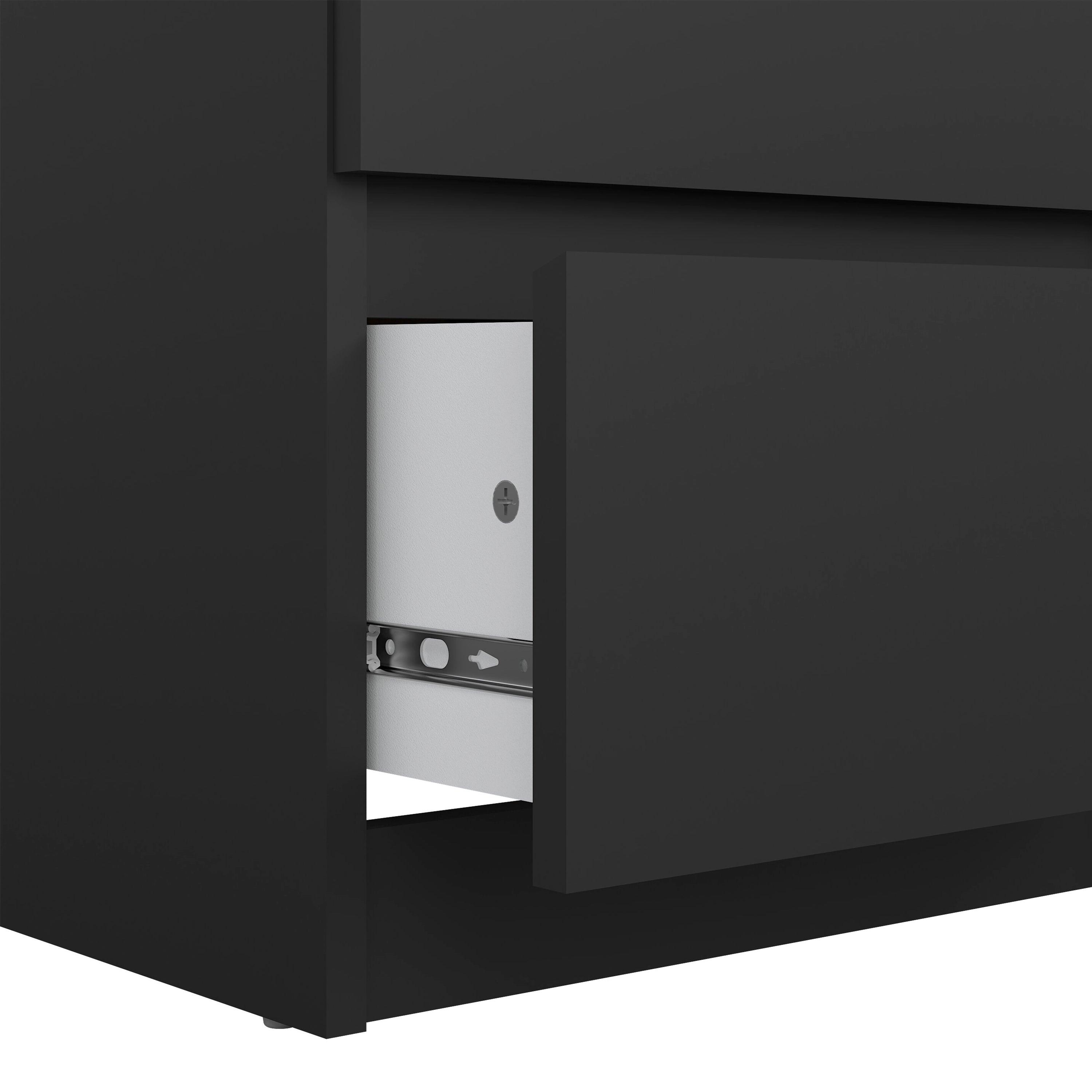Naia Narrow Chest of 5 Drawers in Black Matt - image 8