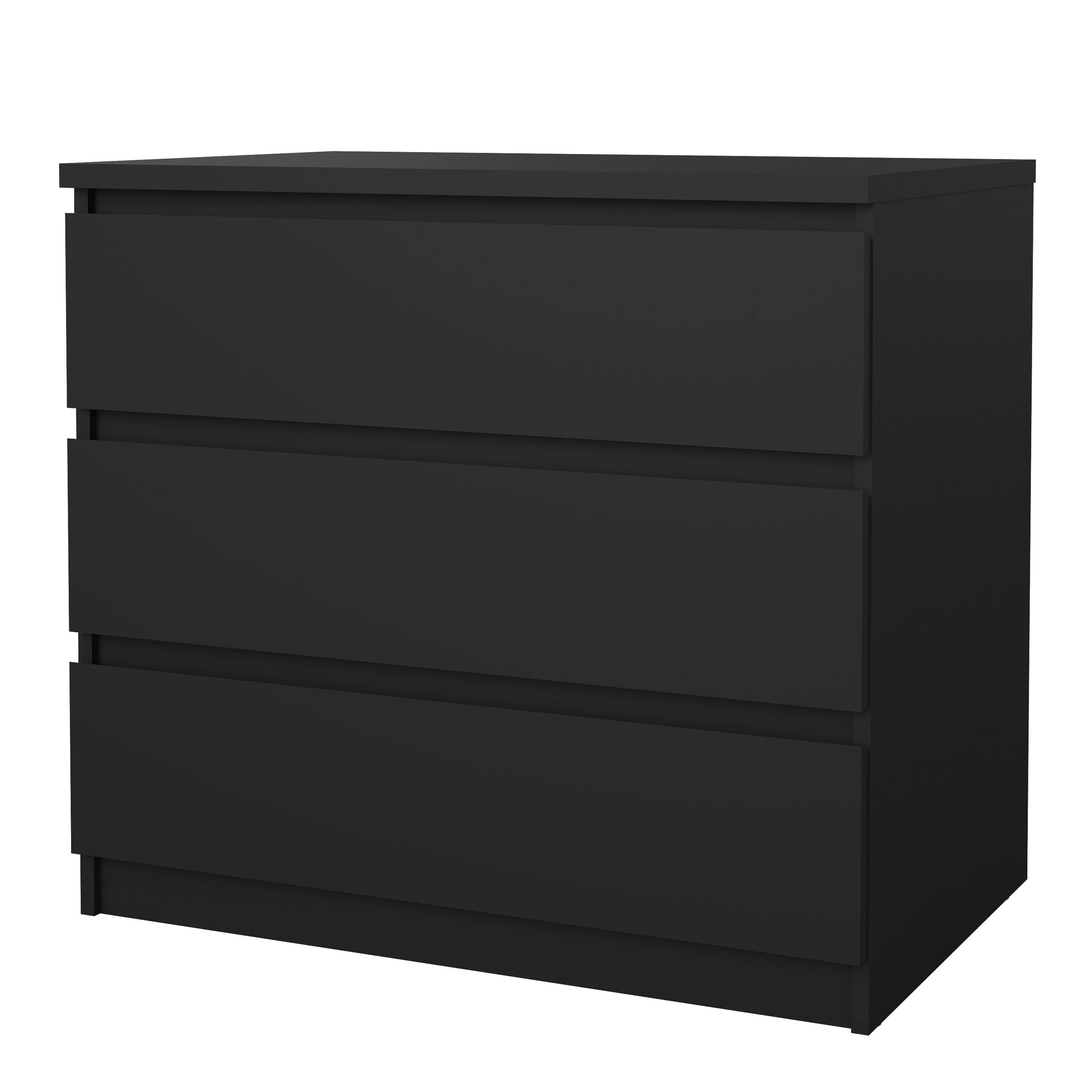 Naia Chest of 3 Drawers in Black Matt - image 3