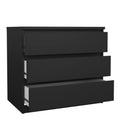 Naia Chest of 3 Drawers in Black Matt - image 4