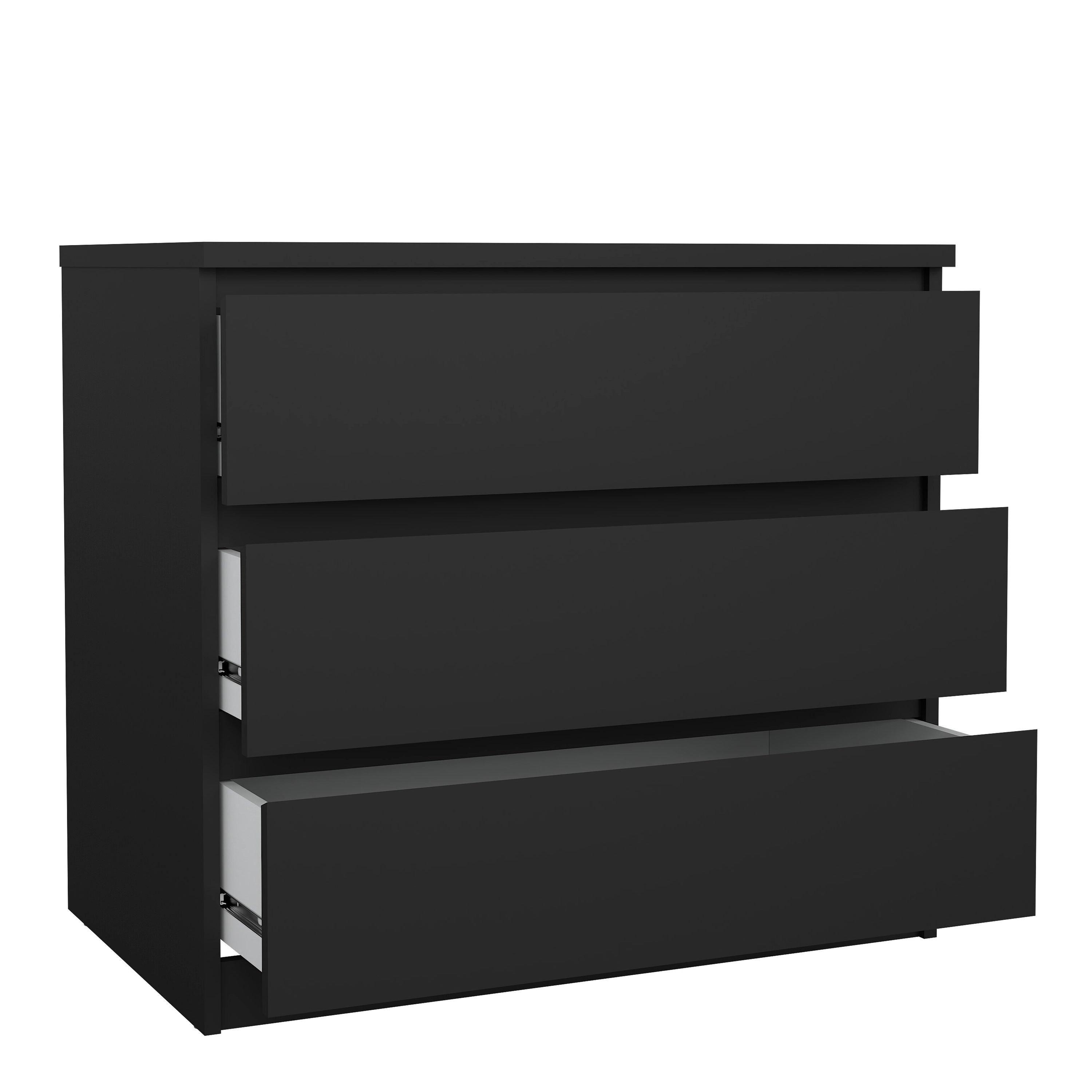 Naia Chest of 3 Drawers in Black Matt - image 4