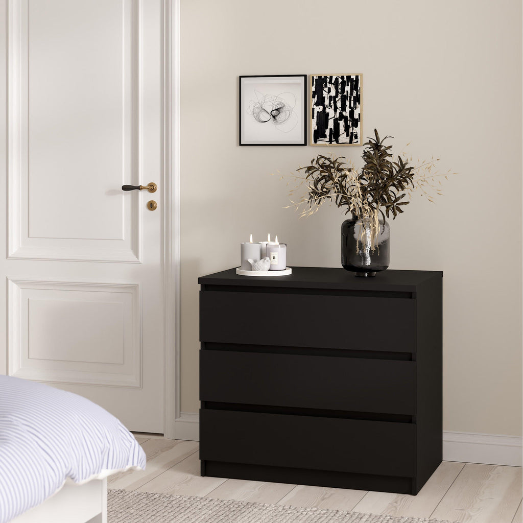 Naia Chest of 3 Drawers in Black Matt - image 5