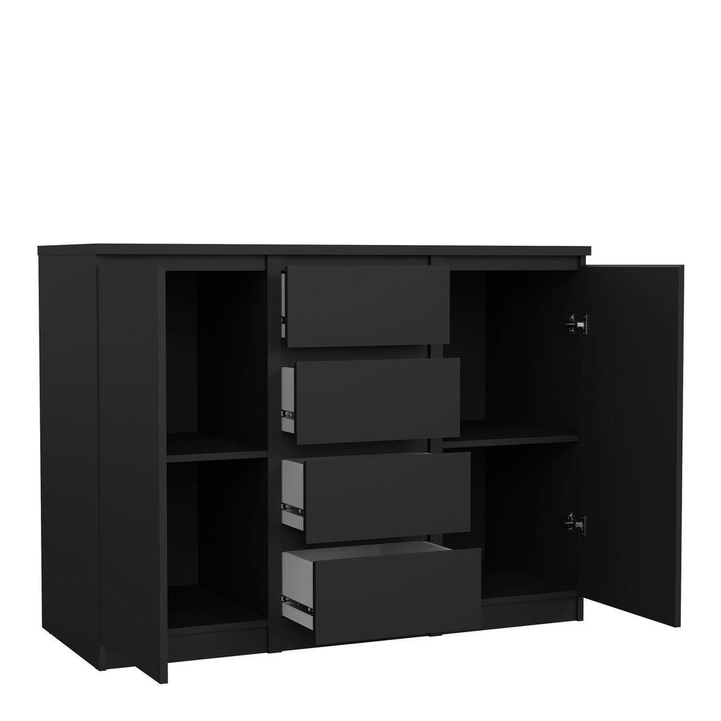 Naia Sideboard 4 Drawers 2 Doors in Black Matt - image 4