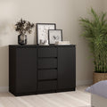 Naia Sideboard 4 Drawers 2 Doors in Black Matt - image 5