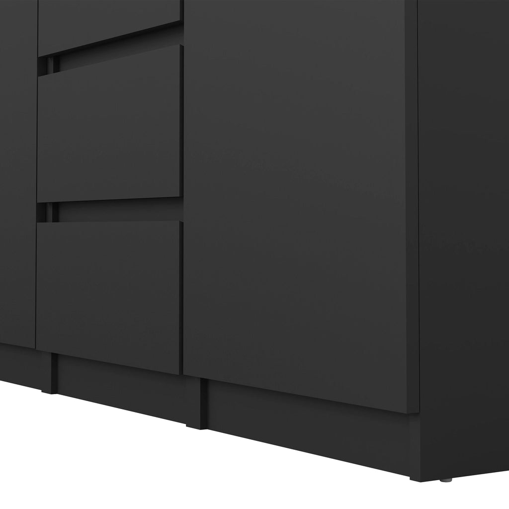 Naia Sideboard 4 Drawers 2 Doors in Black Matt - image 7