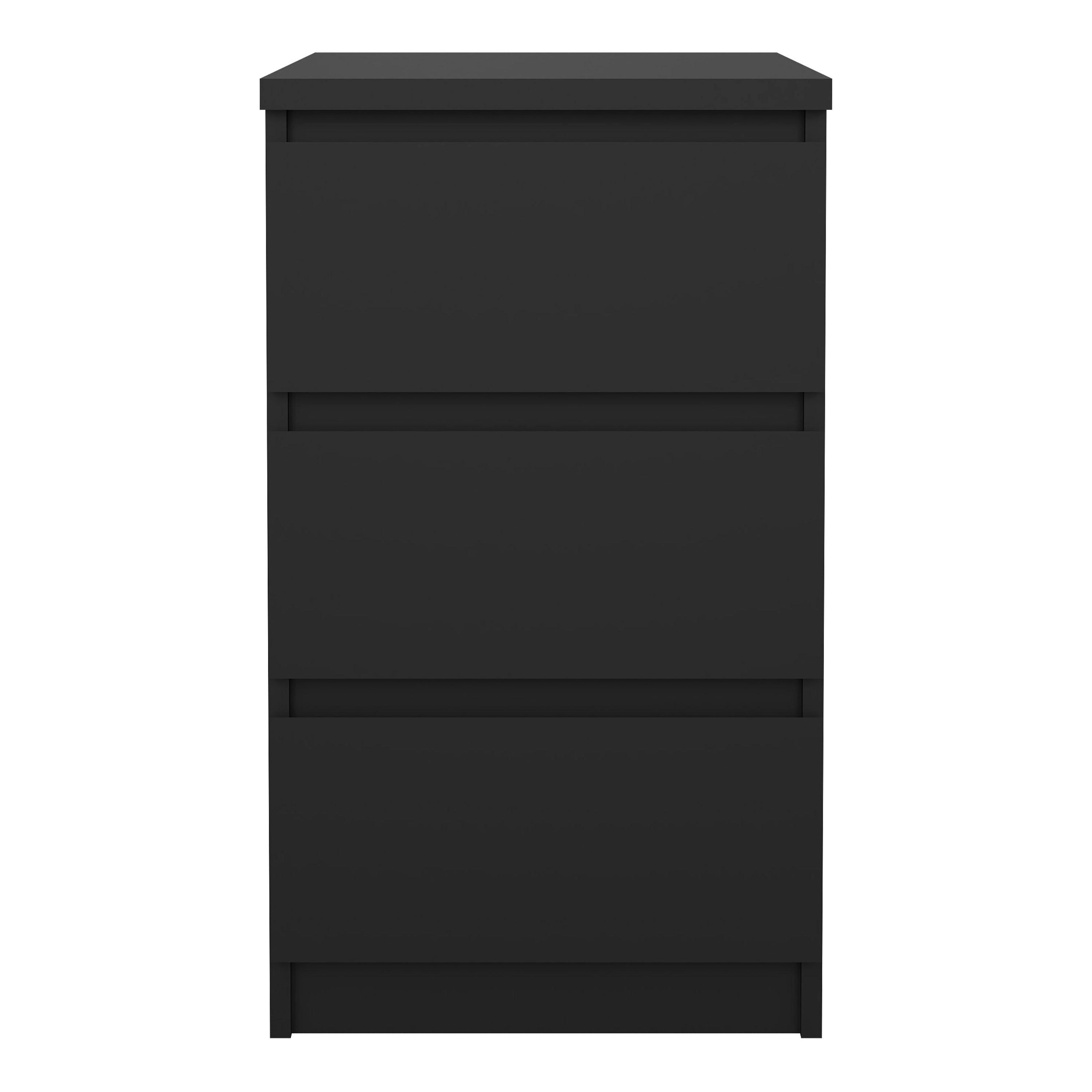 Naia Bedside 3 Drawers in Black Matt - image 2