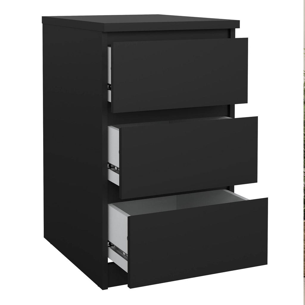 Naia Bedside 3 Drawers in Black Matt - image 4