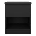 Naia Bedside 1 Drawer 1 Shelf in Black Matt - image 2