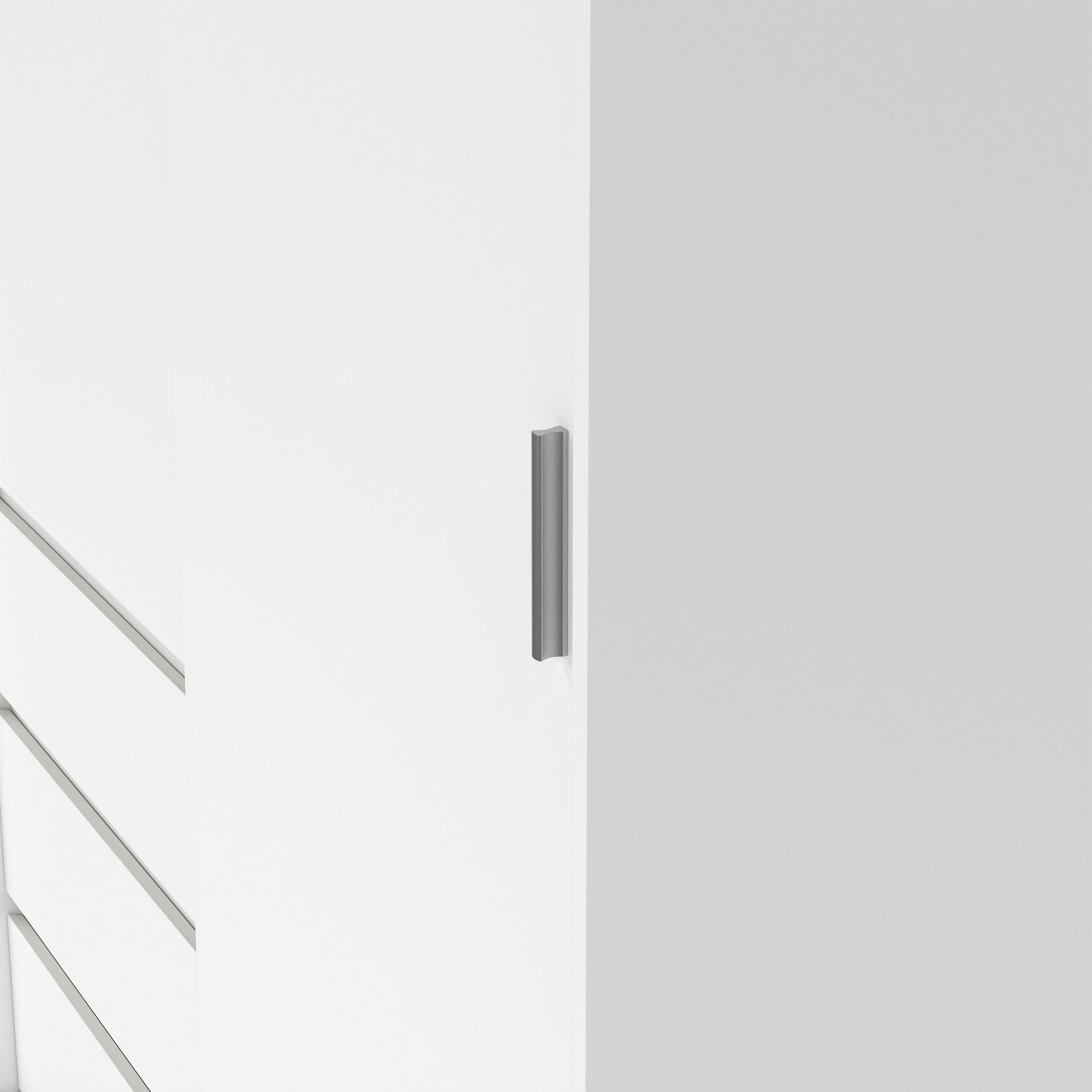 Naia Wardrobe with 1 Sliding Door and 1 Door + 3 Drawers in White - image 8