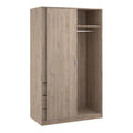 Naia Wardrobe with 1 Sliding Door 1 Door 3 Drawers in Jackson Hickory Oak - image 4