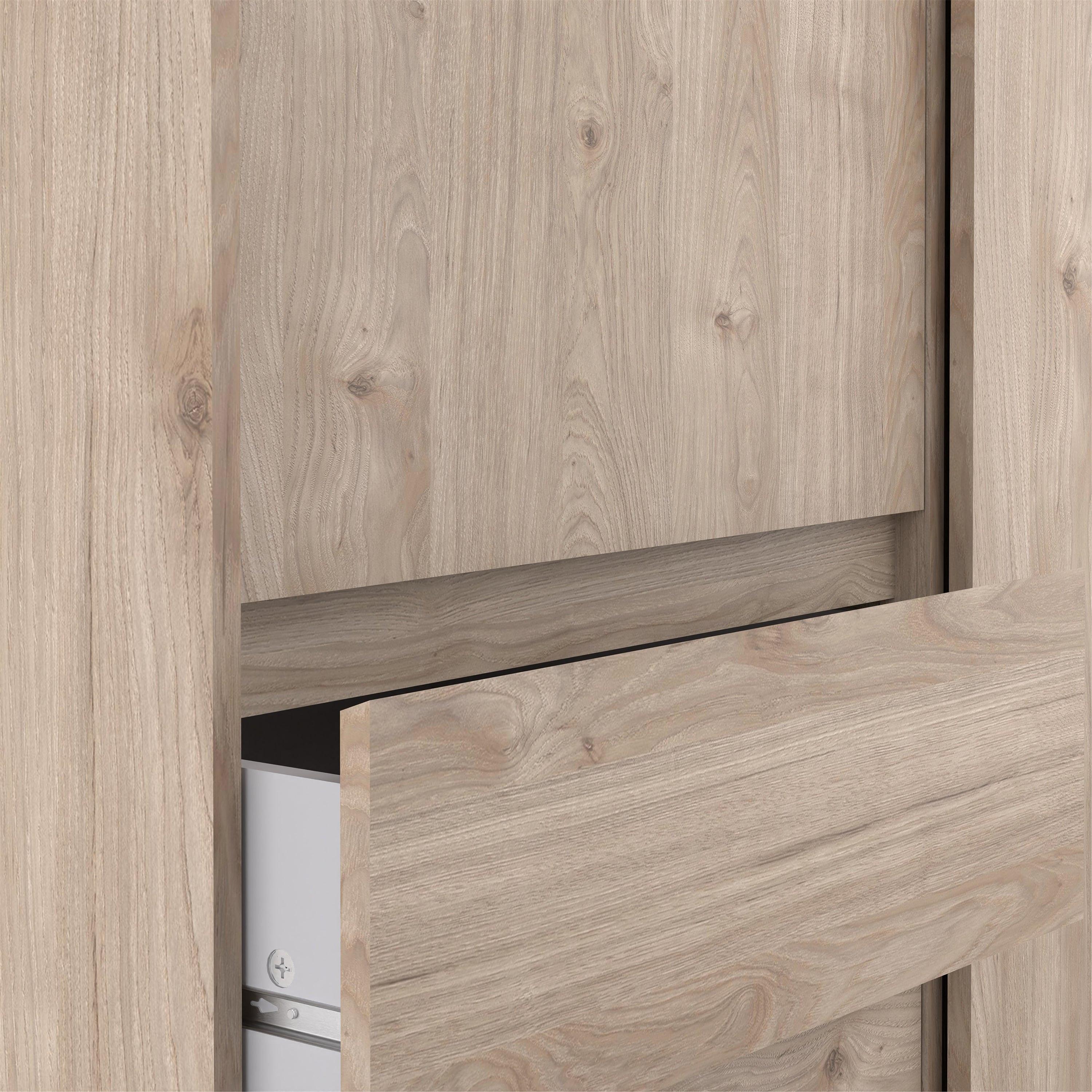 Naia Wardrobe with 1 Sliding Door 1 Door 3 Drawers in Jackson Hickory Oak - image 7