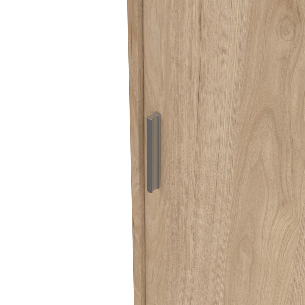 Naia Wardrobe with 2 Sliding Doors 1 Door 3 Drawers in Jackson Hickory Oak - image 8